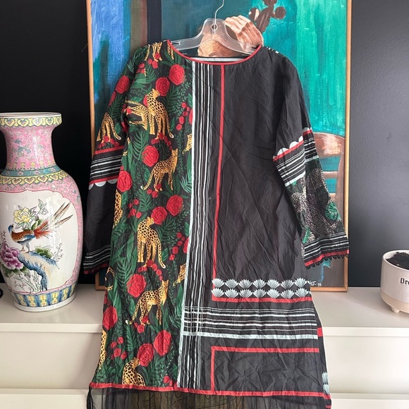 Multicolor Long Sleeve Dress - Picture 2 of 15